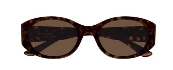 Balenciaga BB0369SK 002 Havana/Brown Round Women's Sunglasses