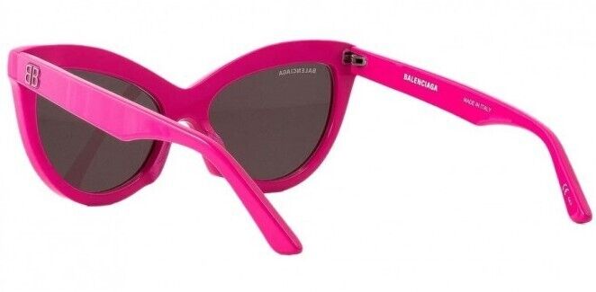 Balenciaga BB0217S 003 Fuchsia/Grey Cat-Eye Full-Rim Women's Sunglasses