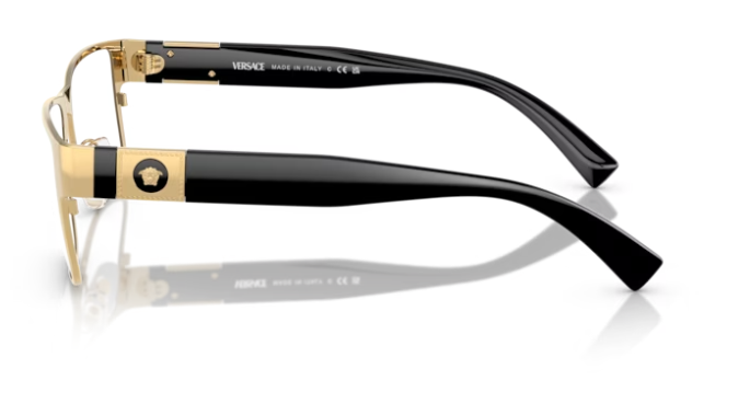 Versace 0VE1274 1002 Gold 57mm Rectangle Men's Eyeglasses