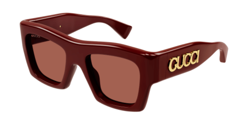 Gucci GG1772S 003 Burgundy/Brown Square Women's Sunglasses