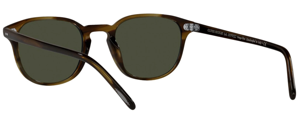 Oliver Peoples OV5219S 167752 Bark/Green Square Men's Sunglasses