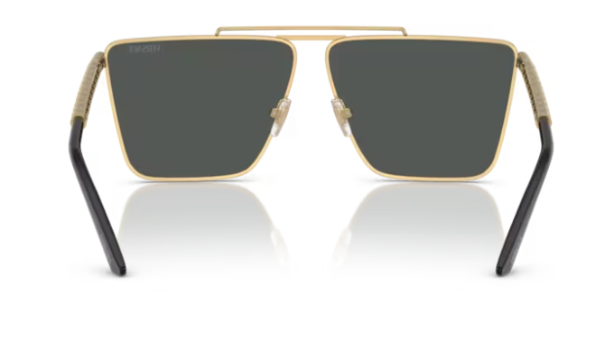 Versace 0VE2266 100287 Gold/Dark Grey Square Men's Sunglasses