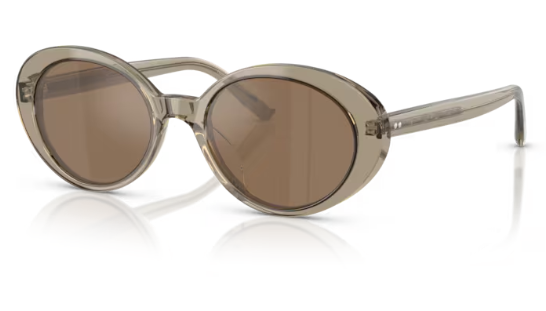 Oliver Peoples 0OV5565SU Lumar 1745G8 Sencha Cognac Oval Women's Sunglasses