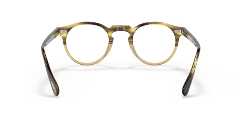 Oliver Peoples 0OV5186 Gregory peck 1703 Canarywood Round 47mm Men's Eyeglasses