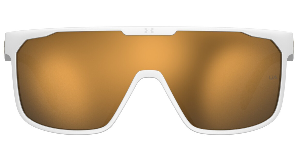 Under Armour UA DEFINE/G 7JX VP Matte White Gold/Gold Mirrored Men's Sunglasses