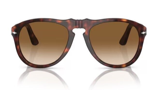 Persol 0PO0649 24/51 Havana /Brown Gradient Soft Square Men Sunglasses