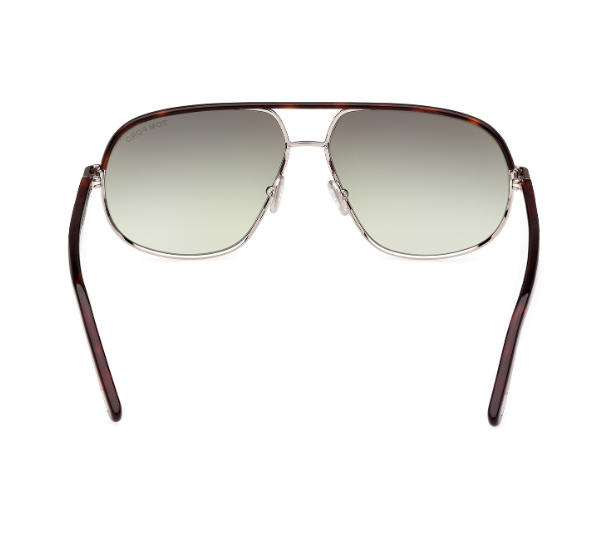 Tom Ford FT1019 Maxwell 14P Light Ruthenium-Havana/Green Gradient Sunglasses