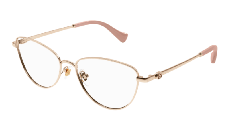 Gucci GG1595O 002 Gold Cat Eye Women's Eyeglasses