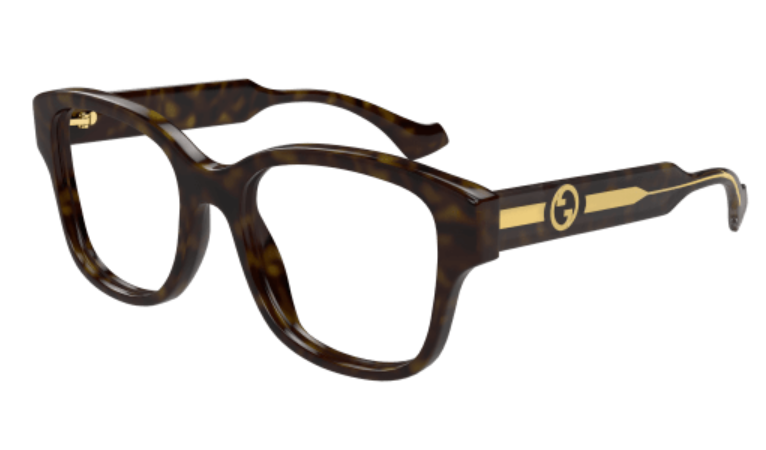 Gucci GG1775O 002 Havana Square Women's Eyeglasses