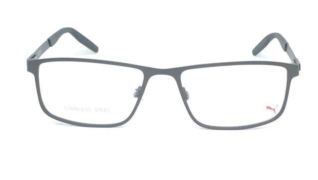 Puma PU0256O 002 Gunmetal-Gunmetal Square Metal Full-Rim Unisex  Eyeglasses