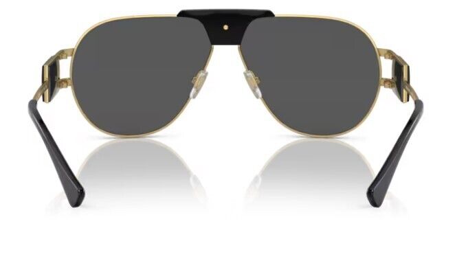 Versace 0VE2252 100287 Dark Grey / Gold Oval Shaped Men's Sunglasses