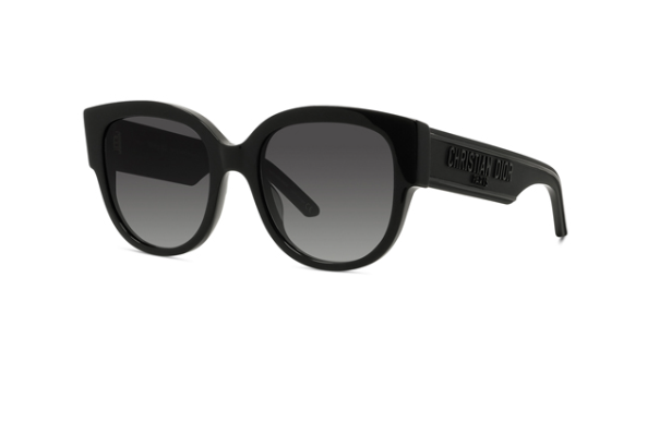 Christian Dior Wildior SU 10 P3 Black/Grey Polarized Round Women's Sunglasses