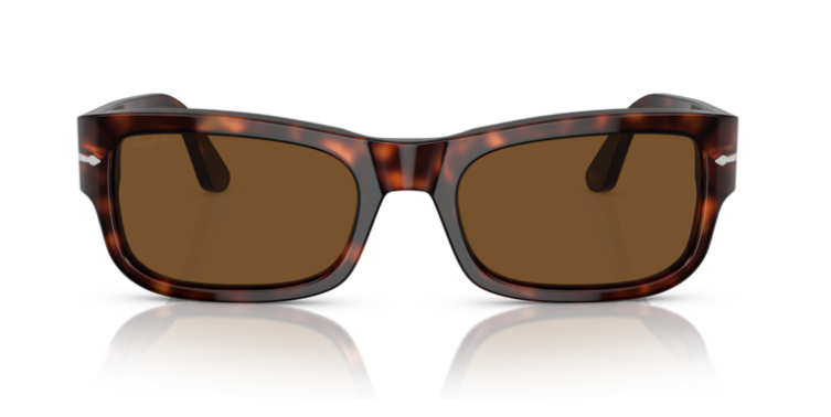 Persol 0PO3326S 24/57 Havana/Brown Polarized Rectangular 57mm Men's Sunglasses