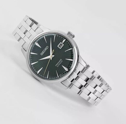 Seiko Presage cocktail time Green dial Stainless Steel Men's Watch SRPE15J1