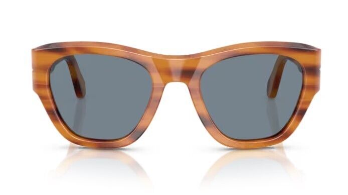 Persol 0PO0054S 960/56 Striped Brown /Light Blue Square Shaped Unisex Sunglasses