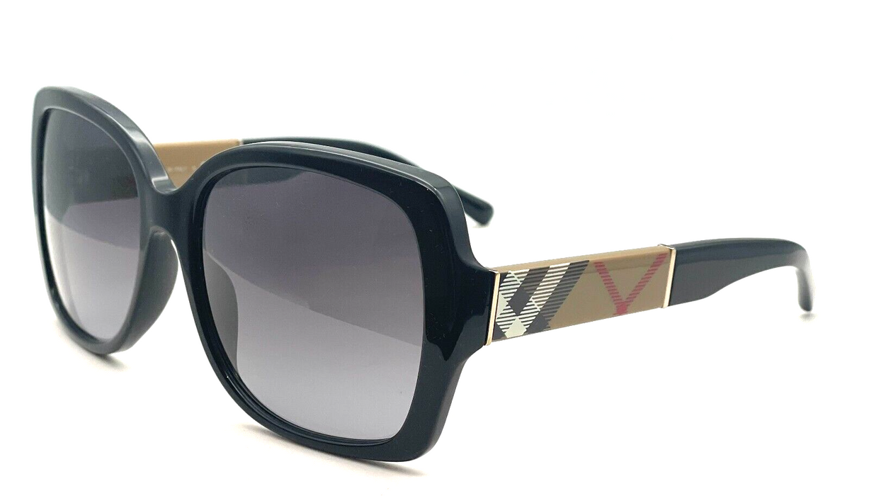 Burberry BE4160 34338G Black/Grey Gradient Square Women's Sunglasses