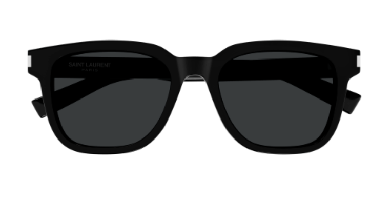 Saint Laurent SL 711 001 Black/Crystal Soft Rectangle Men's Sunglasses