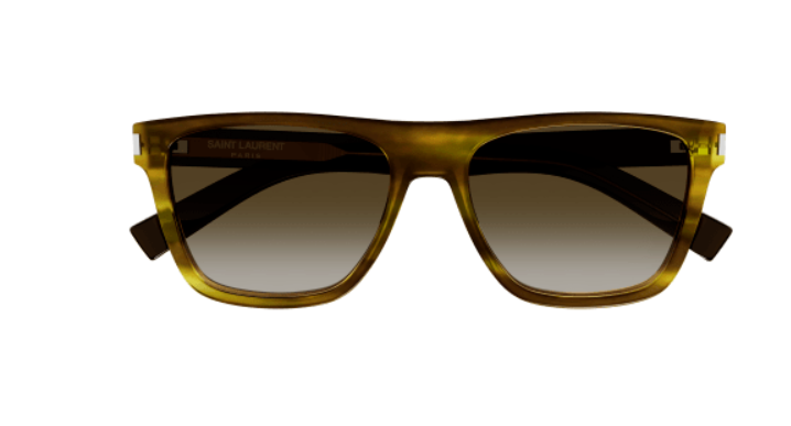 Saint Laurent SL 619 005 Havana/Brown Square Men's Sunglasses