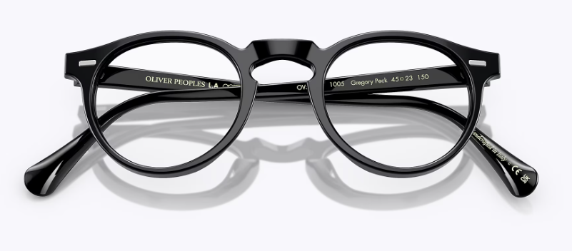 Oliver Peoples Gregory Peck OV5186A 1005 Black Round Men's Eyeglasses