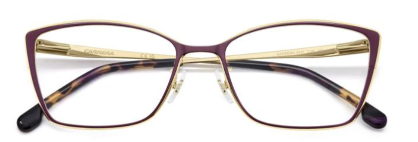 Carrera 3047 T1W Plum/Gold Rectangular Women's Eyeglasses