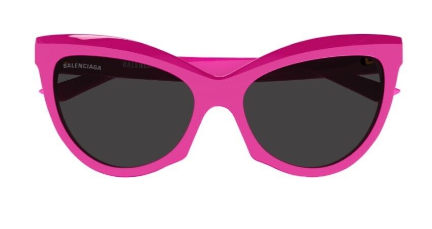 Balenciaga BB0217S 003 Fuchsia/Grey Cat-Eye Full-Rim Women's Sunglasses