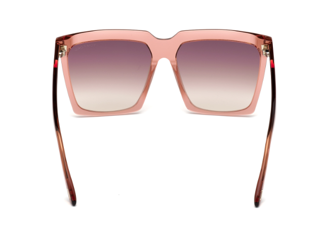 Tom Ford FT0764 Sabrina-02 72G Shiny Light Pink/Brown Gradient Square Sunglasses