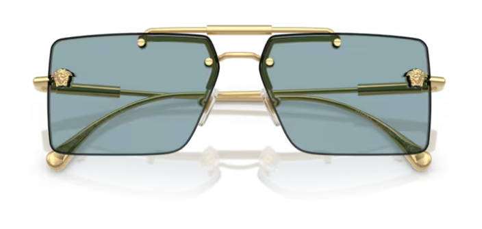 Versace 0VE2245 100280 Gold/Blue Rectangular Women's Sunglasses