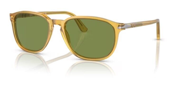 Persol 0PO3019S 204/4E Miele/Green Square Shaped 55mm Men's Sunglasses