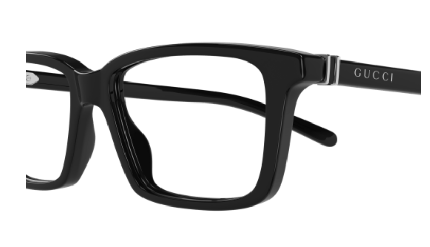 Gucci GG1672O 001 Black Rectangle Men's Eyeglasses