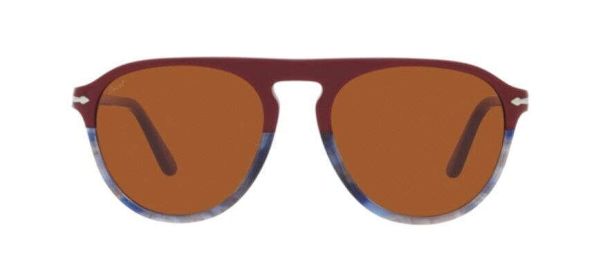 Persol 0PO3302S 117753 Bordeaux-Striped Grey Blue/Brown Unisex Sunglasses