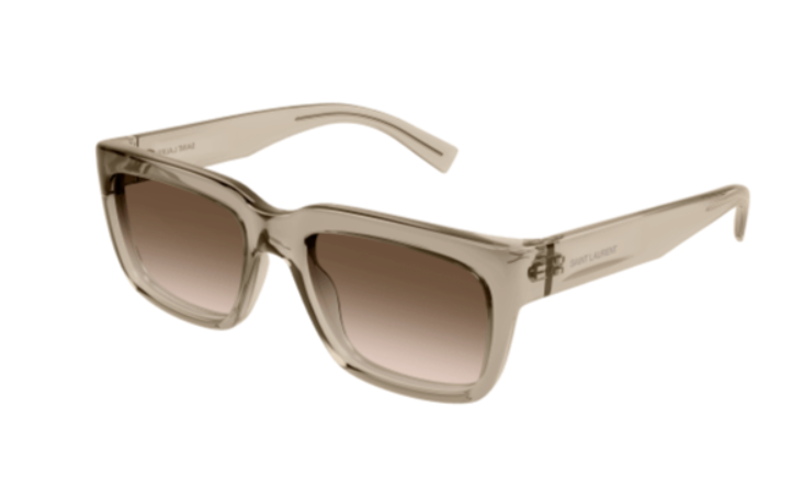 Saint Laurent SL 615 005 Yellow/Brown Square Gradient Men's Sunglasses