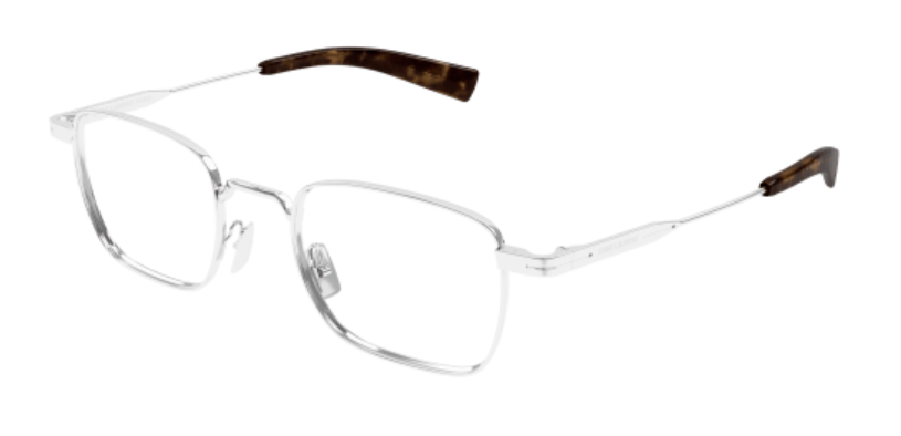 Saint Laurent SL 729 002 Silver Metal Square Men's Eyeglasses