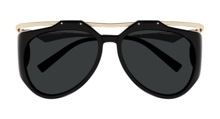 Saint Laurent SL M137 AMELIA 001 Black/Gold Soft Cat Eye Women's Sunglasses