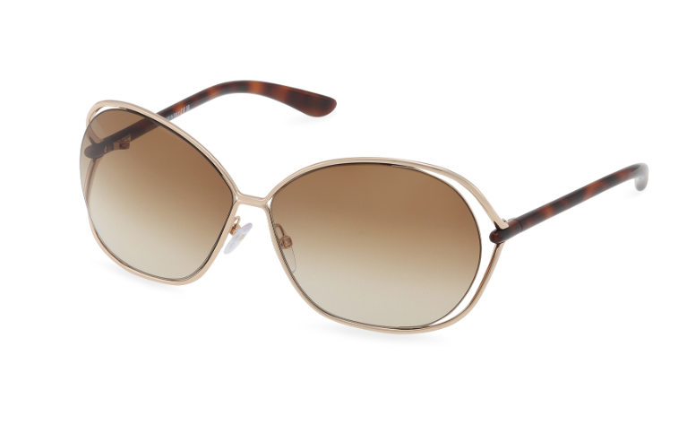 Tom Ford CARLA FT0157 28F Brown/Gradient Oval Women's Sunglasses