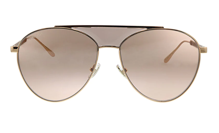 Jimmy Choo JC Ave BKU 2S Rose Gold/Pink Oval Women's Sunglasses