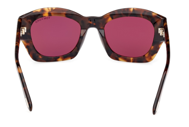 Tom Ford GUILLIANA FT1083 52T Dark Havana/Bordeaux Mirrored Women's Sunglasses