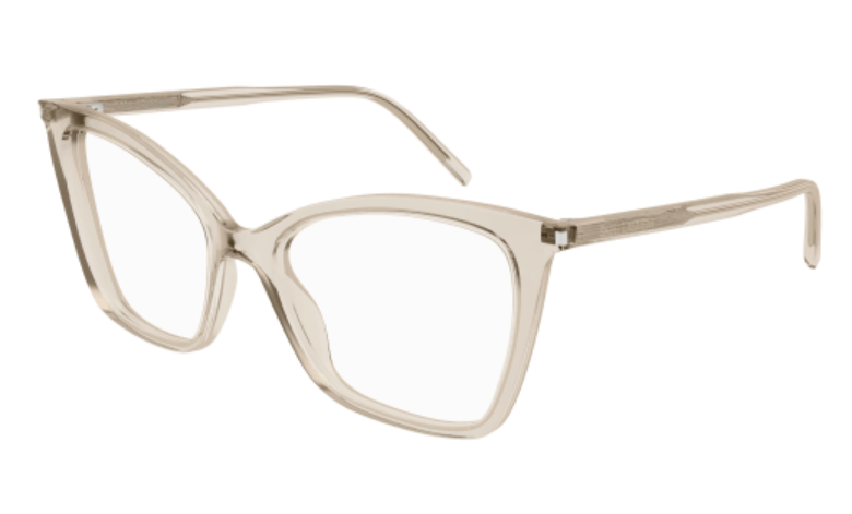 Saint Laurent SL 386 003 Beige Cat-Eye Women's Eyeglasses