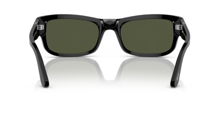 Persol 0PO3326S 95/31 Black/Green Rectangular 54mm Men's Sunglasses