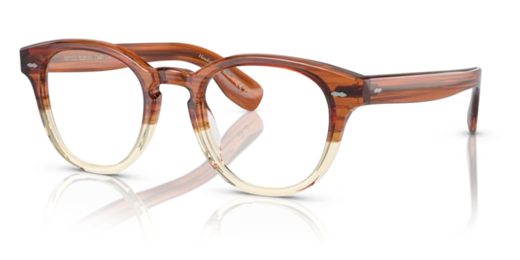 Oliver Peoples 0OV5413U Cary Grant 1785 Amber VSB Round Men's Eyeglasses