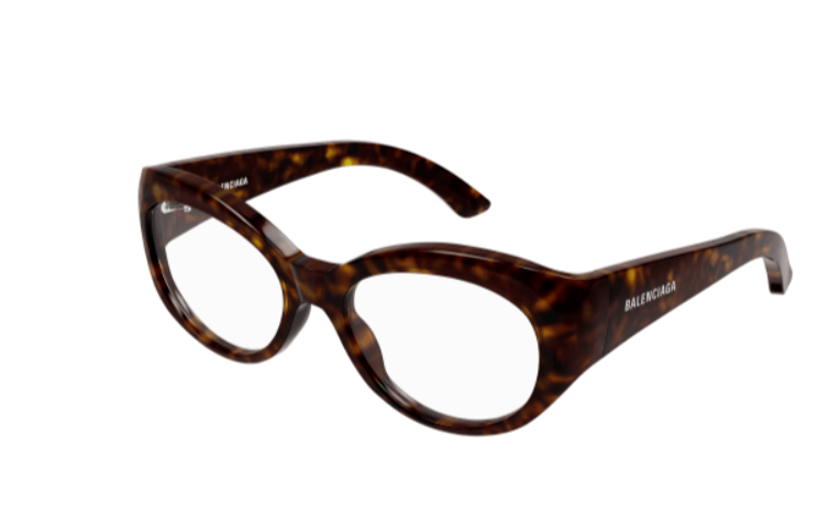 Balenciaga BB0268O 002 Havana Cat Eye Women's Eyeglasses