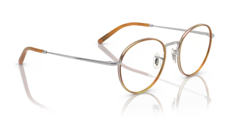 Oliver Peoples OV1333 Sidell 5036 Silver/amber Round Shaped Men's Eyeglasses