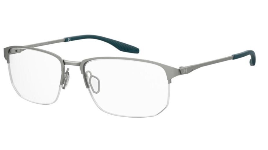 Under Armour  UA 5047/G 0Z0G Ruthenium/Teal Rectangle Unisex Eyeglasses