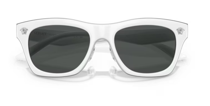 Versace 0VE2272 314/87 White/Dark grey Rectangle Men's Sunglasses