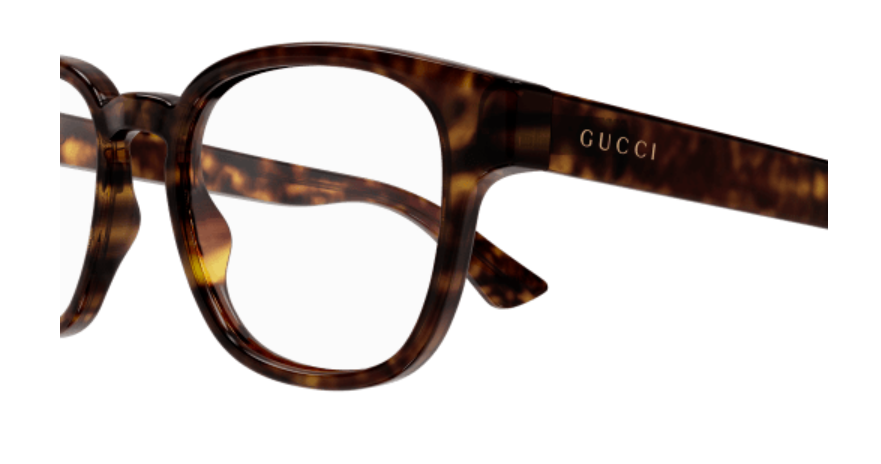 Gucci GG1343O 002 Havana Soft Square Men's Eyeglasses