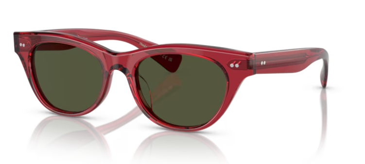 Oliver Peoples Avelin 0OV5541SU 176452 Translucent Red/Green Women's Sunglasses