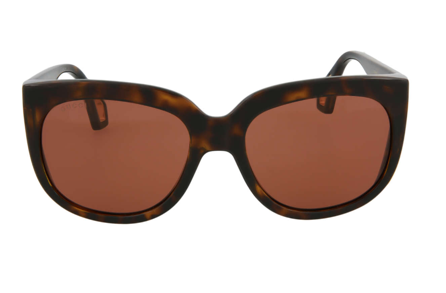 Gucci GG0468S 002 Havana/Brown Gold Soft Square Women's Sunglasses