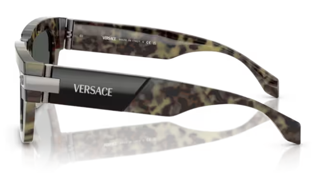 Versace 0VE4464 545687 Havana/Dark Grey Rectangular 52mm Men's Sunglasses