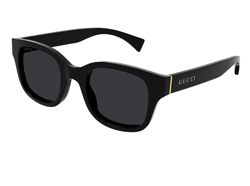 Gucci GG 1139S 001 Black/Grey Men's Rectangle Logo Sunglasses