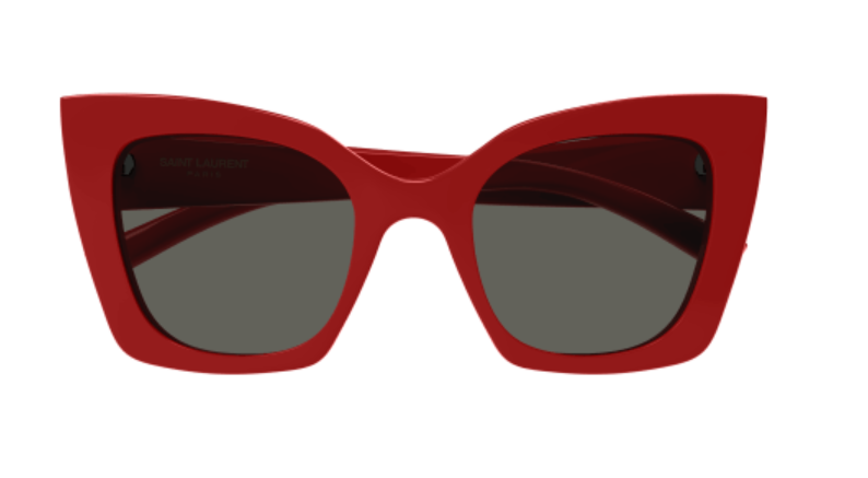 Saint Laurent SL 552 010 Red/Grey Cat-Eye Women Sunglasses