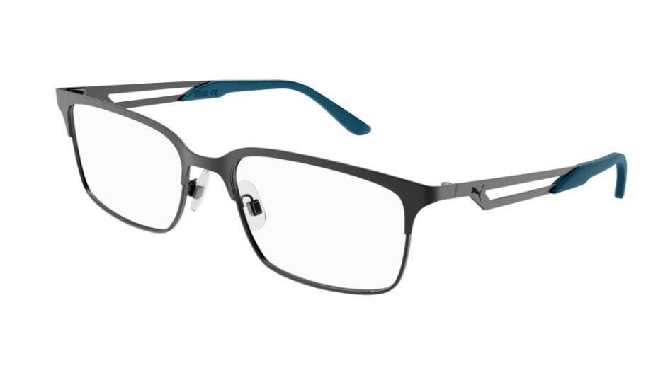 Puma PU0350O 002 Gunmetal-Gunmetal Rectangular Full-Rim Unisex  Eyeglasses